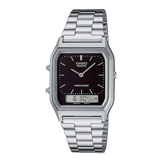 [Casio] CASIO ANA-DIGI Кварцевые часы Серия Vintage AQ-230A-1DMQ Унисекс Двойное время Черный Модель для зарубежного рынка [Параллельный импорт]