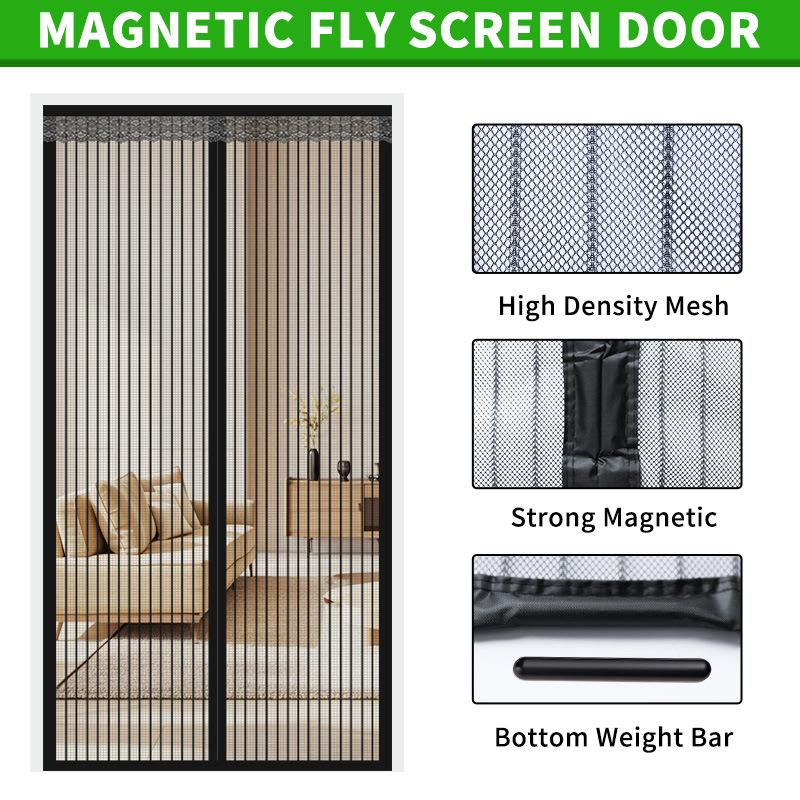 Screen Door Mesh Curtain Anti Mosquito Fly Insect Net Insect-Proof Mesh Door Curtain For Home Kitchen Windows And Doors