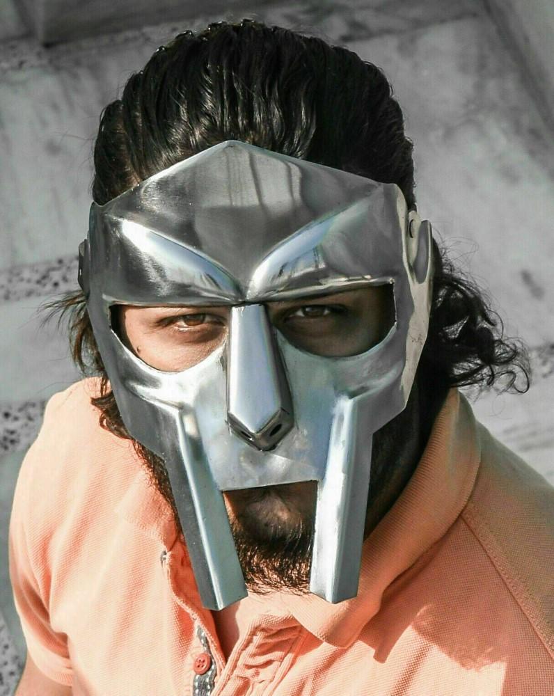MF Doom Mask Gladiator Mad-villain Steel Face Armor Medieval Helmet