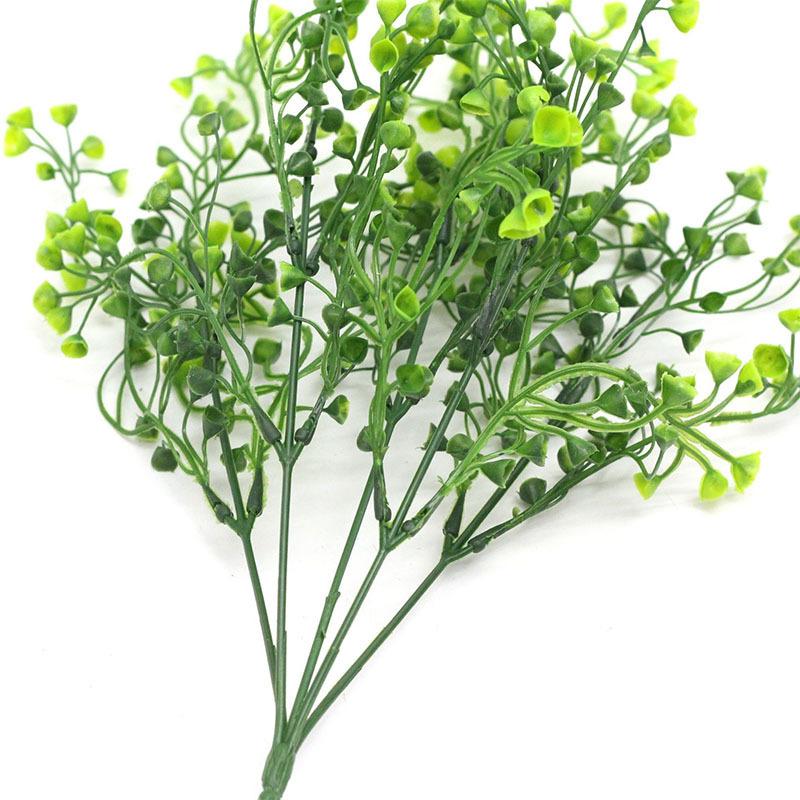 Simulated Golden Bell Willow Handle Bouquet Artificial Flower Home Desktop Flower Arrangement Decoration Plastic Fake Flower Green Plant Leaf