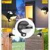 Solar Porch Lights Outdoor LED Wall Light with Motion Sensor Waterproof Solar Fence Lanterns Barn Shed Yard Garage Garden