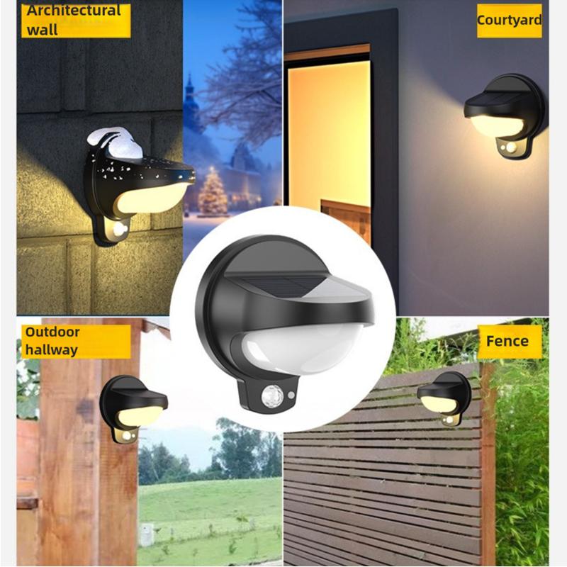 Solar Porch Lights Outdoor LED Wall Light with Motion Sensor Waterproof Solar Fence Lanterns Barn Shed Yard Garage Garden
