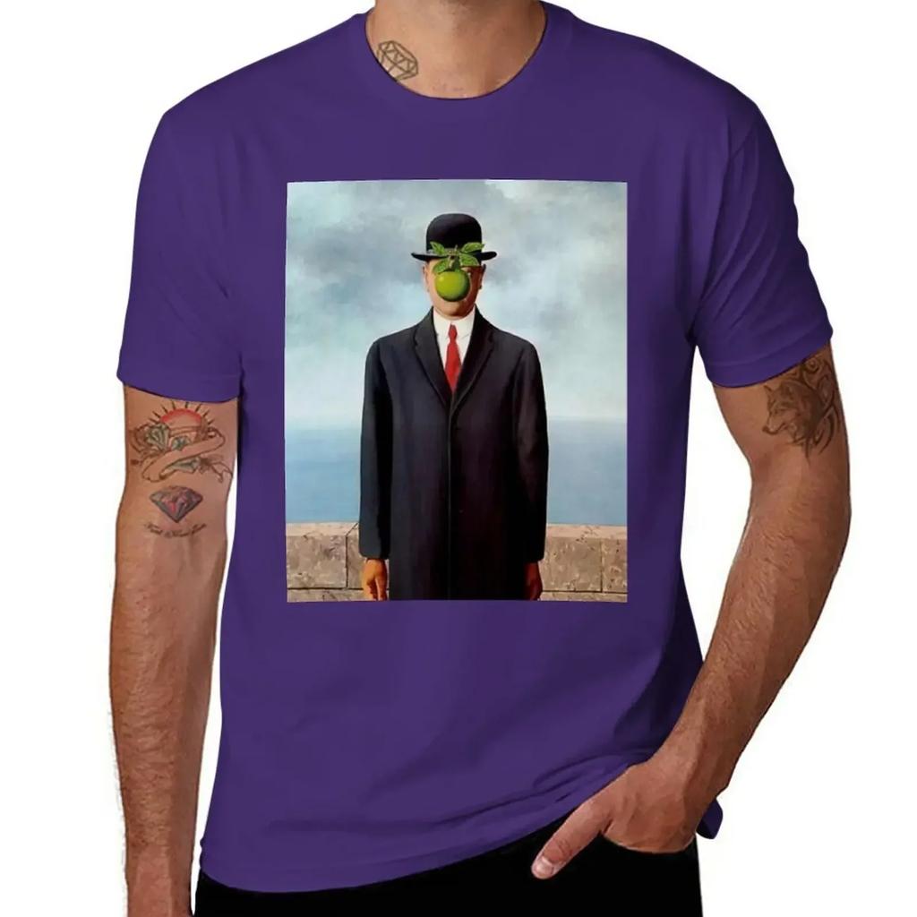 Der Sohn des Menschen, von Rene Magritte 1964 T-Shirt Oberteile Sommeroberteile Herrenkleidung
