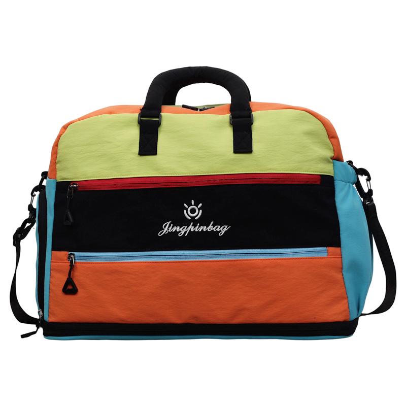 Women's High-End Color Block Fitness and Travel Bag - Large Capacity, Handheld, Perfect for Commutes and Business Trips