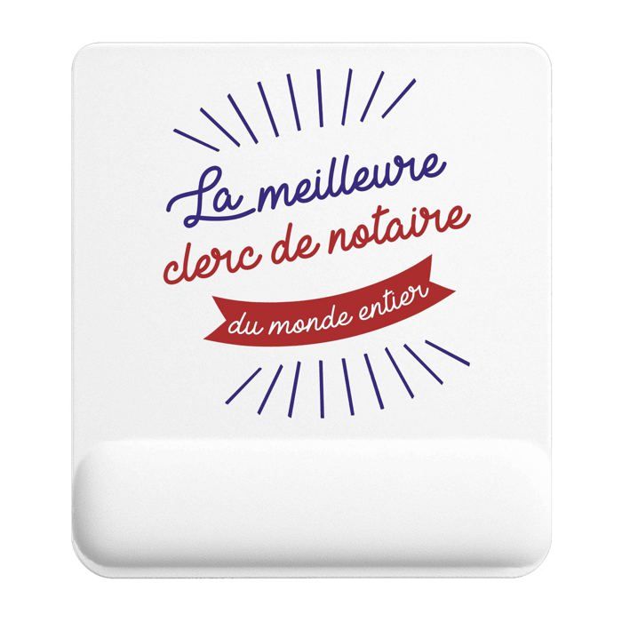 Tapis de souris - PLANETEE - Clerc De Notaire Meilleure Monde - Multicolore - 22x18 cm - Surface lisse antidérapante