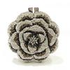Blue Flower Diamond Multicolored Foral Evening Clutches Purse Luxury Crystal Women Metal Wedding Prom Handbags Rhinestone Bag
