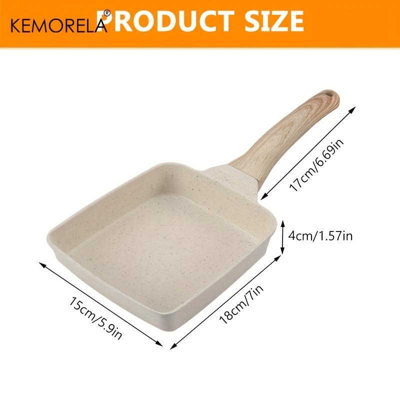 1PCS Non-Stick Square Omelet Pan with Handle Thickened Frying Pan for Egg Roll Steak Breakfast Cookware Small Kitchen Pan Maker