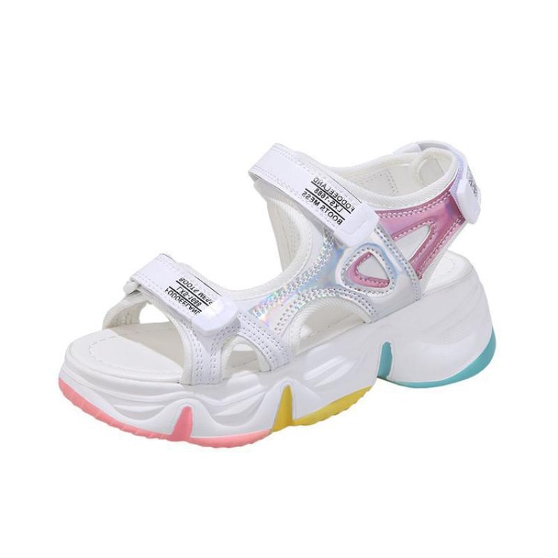 Platform Women Sandals Rainbow Sole Girls Beach Shoes  New Summer Gladiator Sandles for Woman Wedge Sandalias Casual Shoes