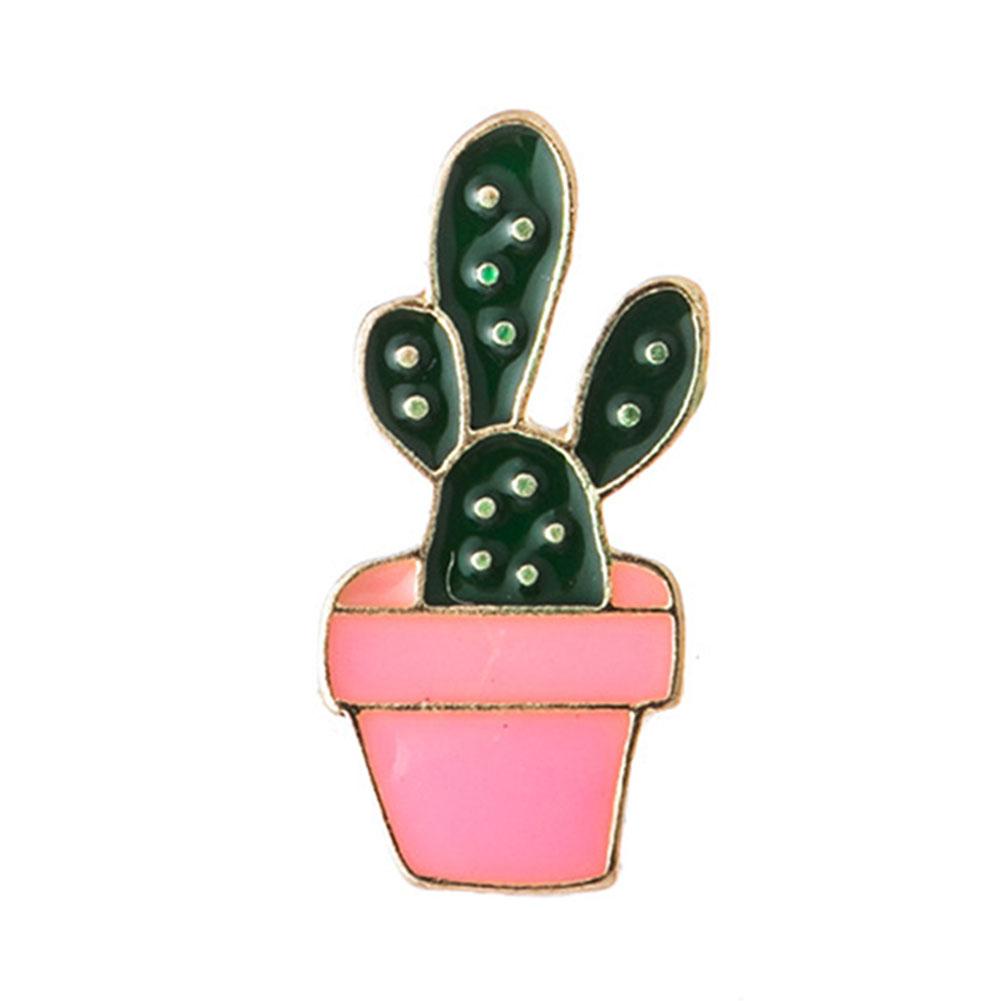 Cute Cactus Plant Pin Enamel Brooch Sweater Accessories Bag Badge Wedding Banquet Jewelry