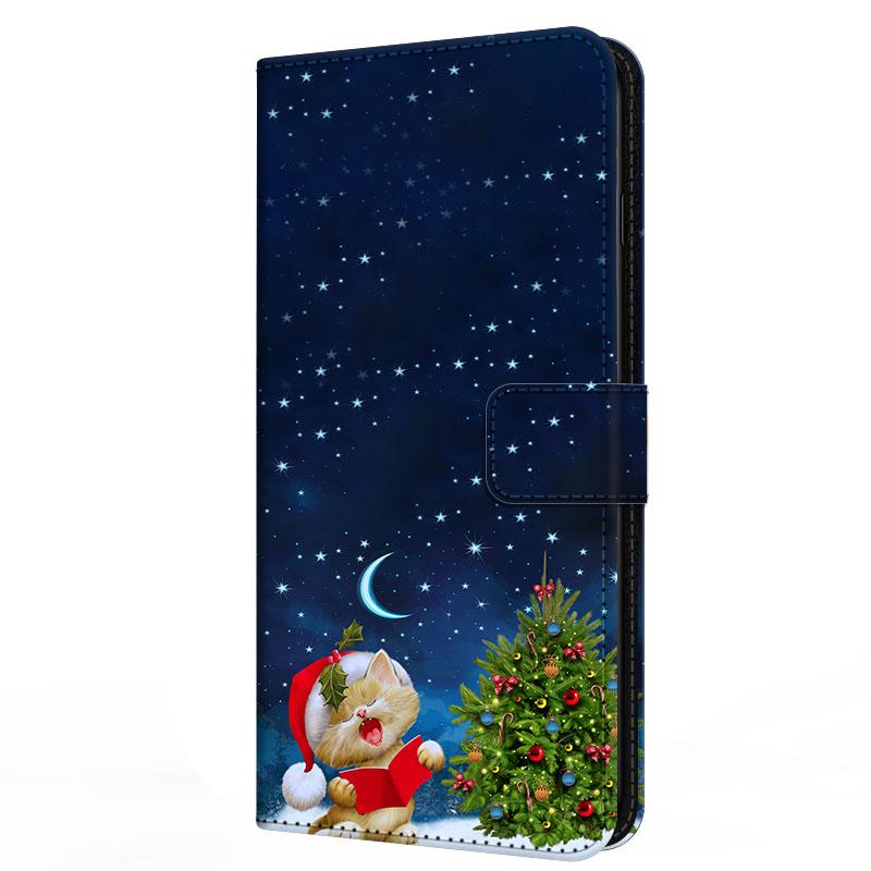 Cover For Xiaomi Poco F7 F 7 Relief Stand Book Flip Leather Case Merry Christmas Magnetic Wallet Protector Redmi Turbo 4 Pro