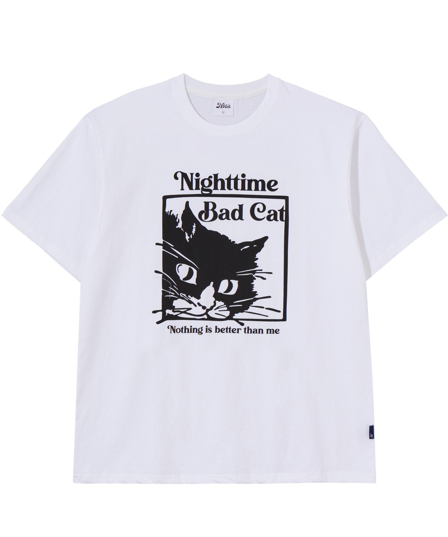 Nasttingijeubeleoldaenmi Футболка с белым плохим котом_Белый White/L