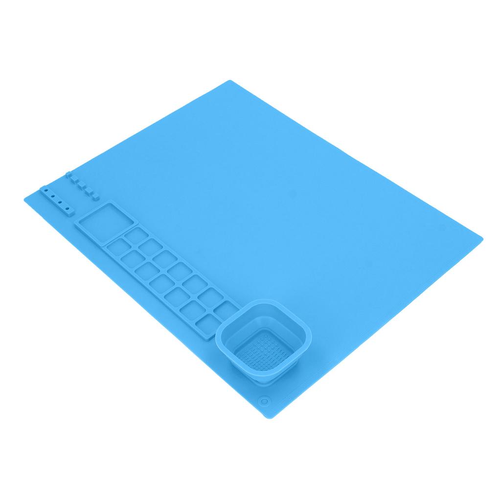 Silicone Painting Mat with Cup DIY Cultivate Artistic Talent Easy To Wipe Silicone Art Mat for Boys Girls Art Supplies