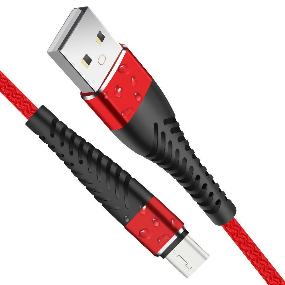 2.4A Fast Charging Long Tail Needle Weave Cable for Apple, Huawei, Xiaomi, Type-C, Android Devices