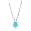 TikTok New Emerald Necklace Women's Para Sapphire Clavicle Chain Pendant Adjustable Dinner Necklace