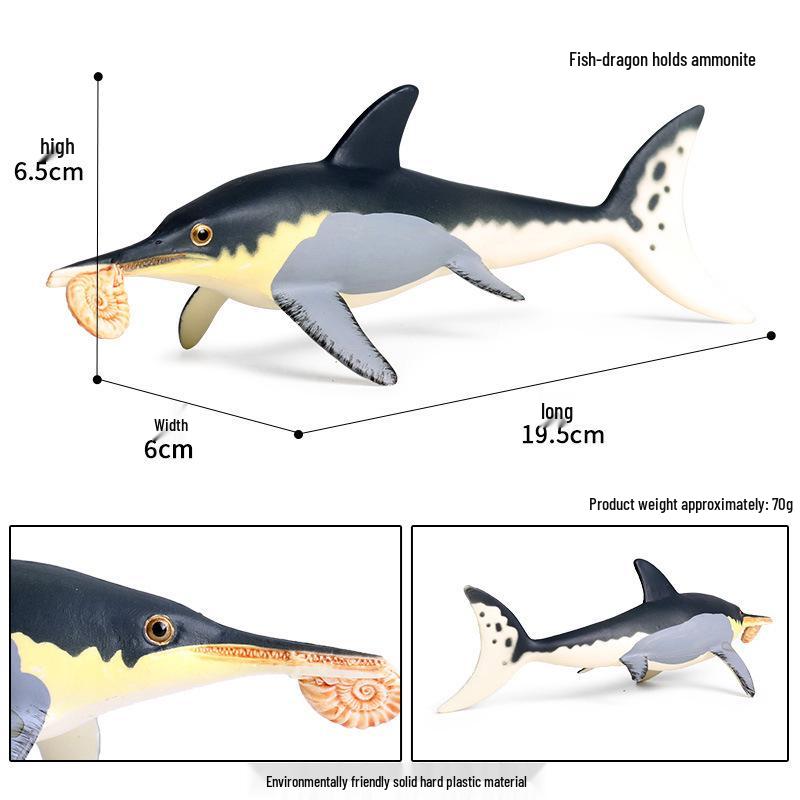 Children s Realistic Ocean Dinosaur Toy: Fish Dragon & Ammonite Model