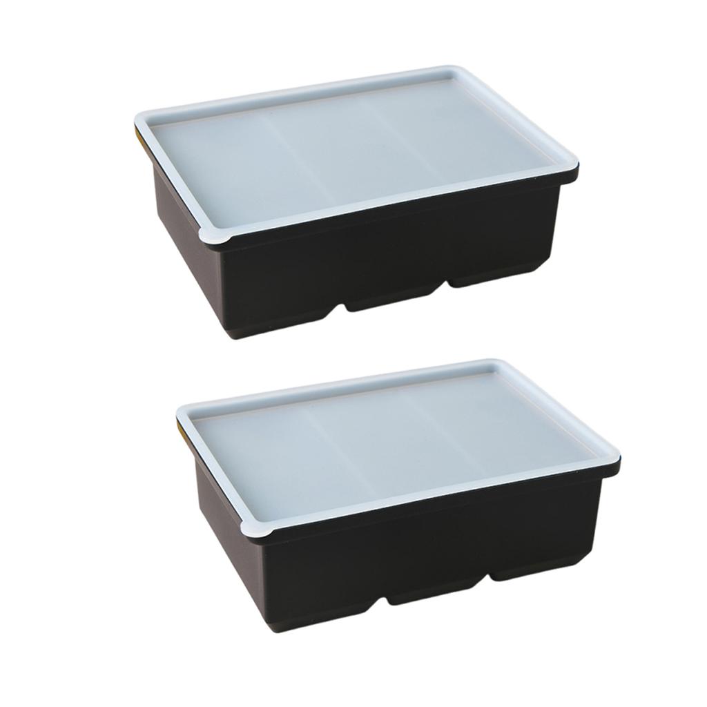 2 Stück Silikon-Gefrierbehälter mit Deckel Lebensmittel-Gefrierbehälter Silikon Eiswürfel-Gefrierform Gefrieren Aufbewahren Suppe Soße Brühe Rest