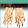 Realistic Bloody Zombie Gloves Halloween Cosplay Scary Party Props Yellow Latex