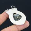 Gift For Her 925 Sterling Silver Natural Fume Agate Gemstone Jewelry Pendant