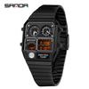 Sanda Waterproof Multifunctional Sports Watch with Temperature Alarm & Fashionable Design
