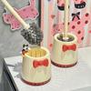 Bow Household Toilet Brush Long Handle Base Dead Corner Set Toilet Brush Bathroom Cleaning Wall Mounted Artifact