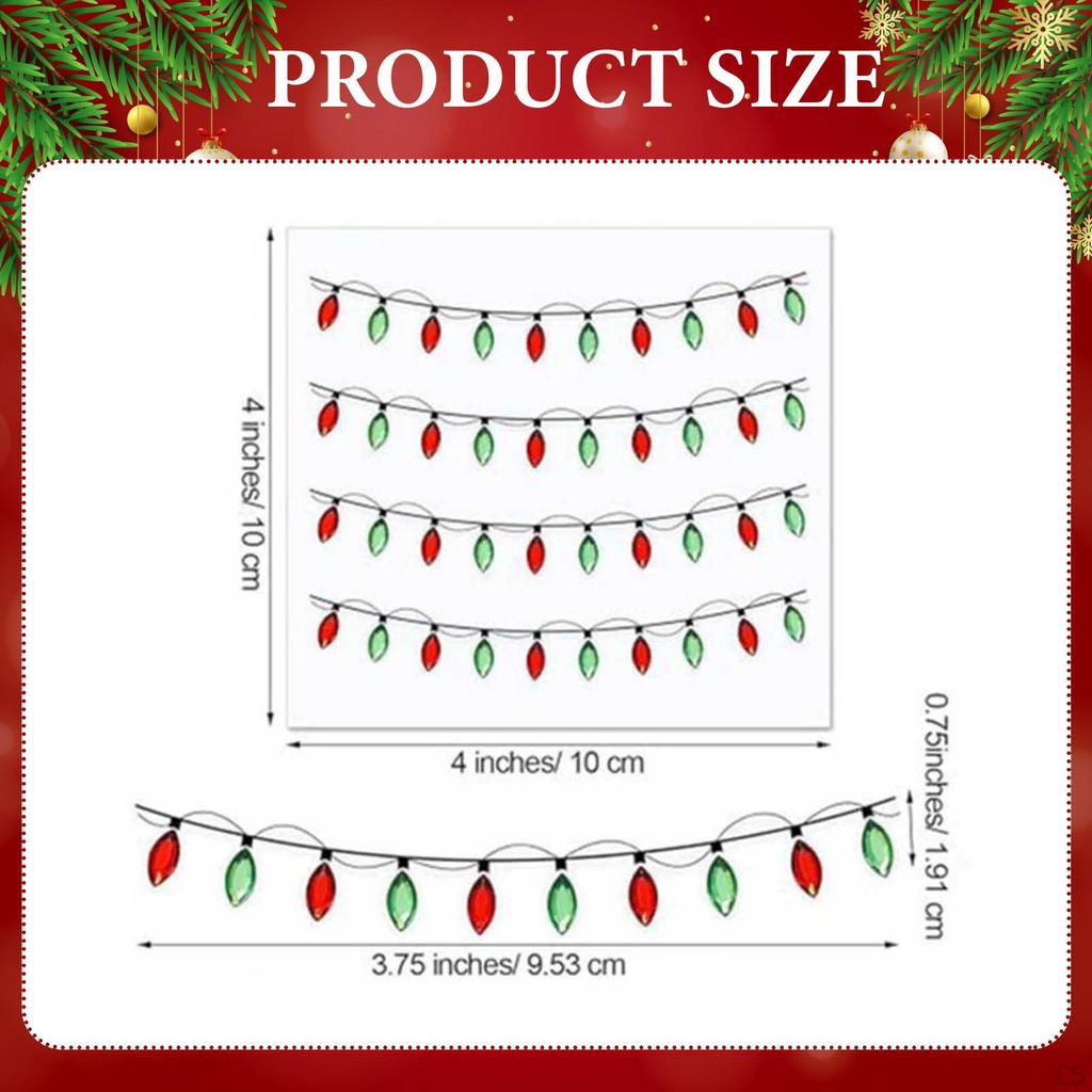 Christmas Light Embellishment Stickers Clings DIY Supplies Waterproof Holiday Decoration Decor for