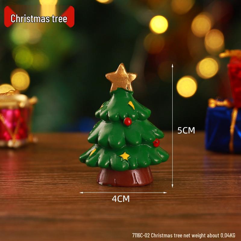 Cute Santa Claus Christmas Tree Ornaments: Micro Landscape Photography Props & Display Gifts