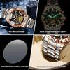 BINBOND Fashion Tourbillon Automatic Watch Men Luxury Skeleton Mechanical Wristwatch Stainless Steel Wristwatches