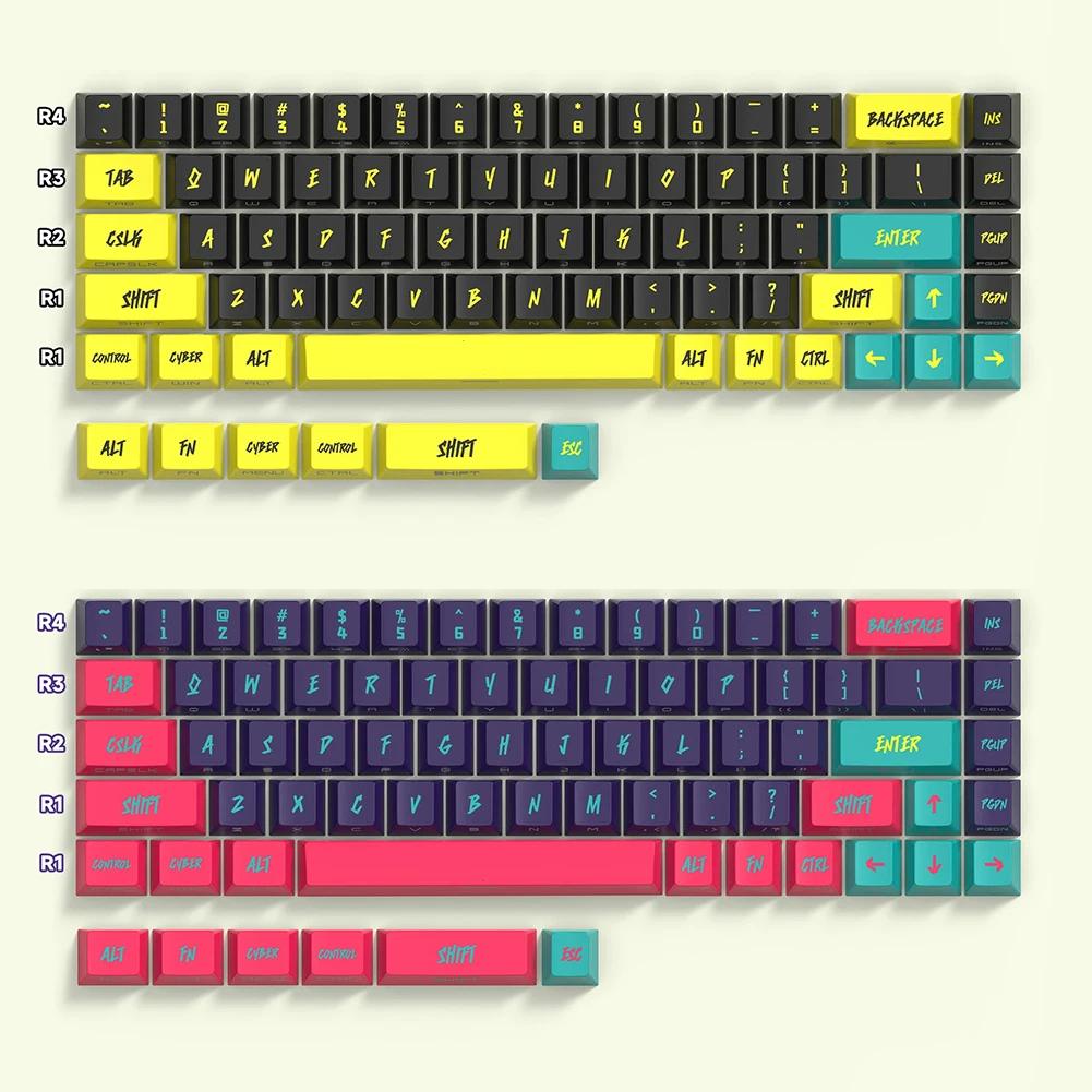74 Keys Keycap Cherry Profile Side Engraved Translucent Keycaps Pbt Custom Adapted for Wooting Key Caps