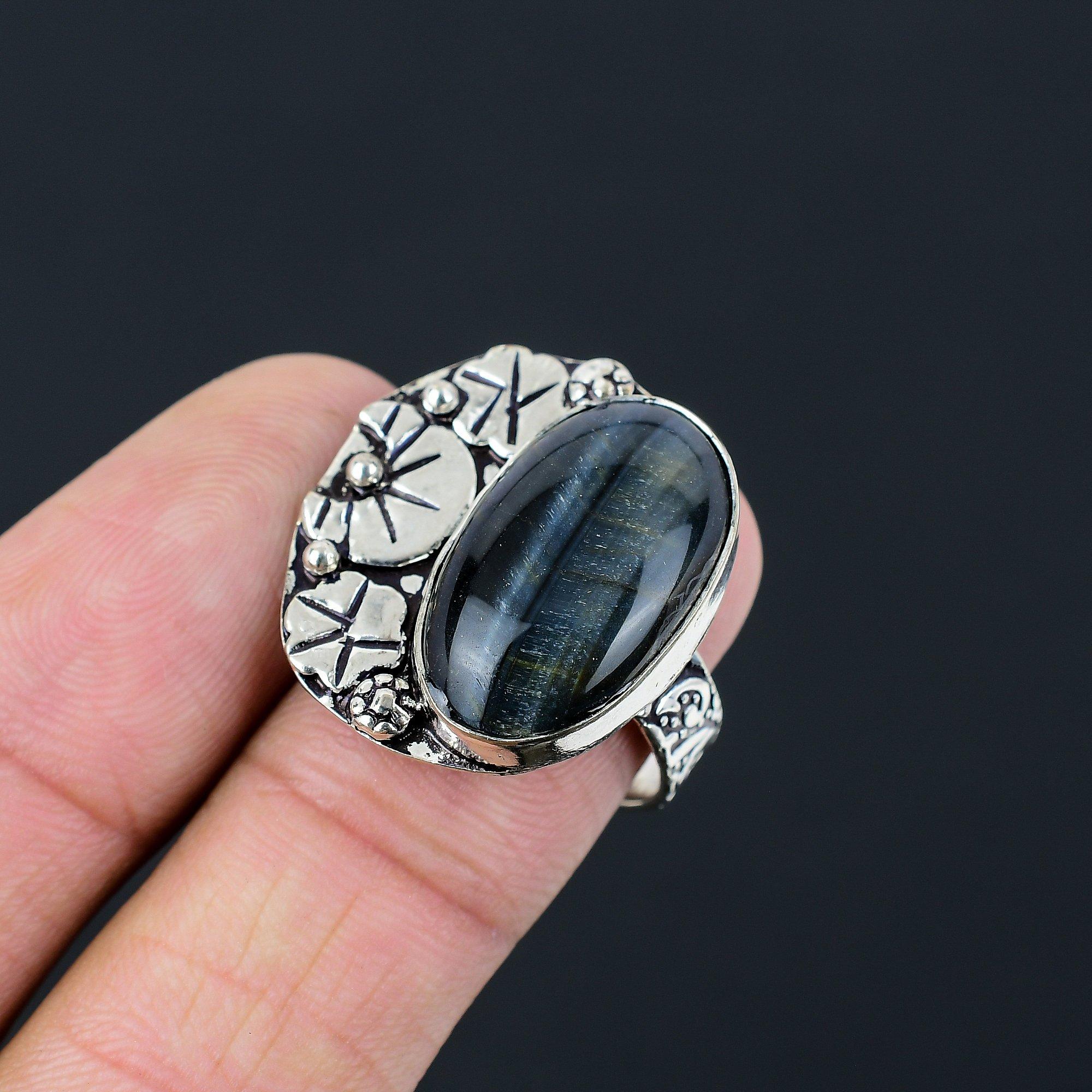 Nellite Gemstone Sterling Silver Promise Stackable Handmade Ring Jewelry Size 8 8