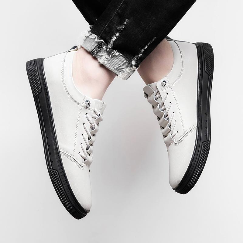 British Men's Trendy Shoes Breathable Soft Soled Men's Park Walking Shoes Versatile High-quality New Leather Casual Shoes