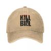 Kill Bill Japan Film Baseballkappen Hattori Hanzo Used Denim Gewaschene Kappen Hut Laufen Golf Verstellbare Passform Snapback Kappe