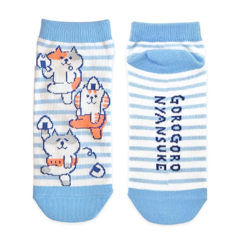 

[MIND WAVE] mind wave cute character socks (JP, number size, 23.0 cm, 25.0 Gorogoro Nyansuke Onigiri trio)