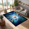 Manchester City Printed Flannel Area Rug Non Slip Soft Polyester Floor Carpet Indoor Decor Mat for Bedroom Living Room Sofa
