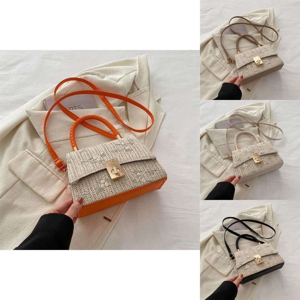 Elegant Woven Shoulder Bag For Women 2024 Trendy Summer Fashion Handbag
