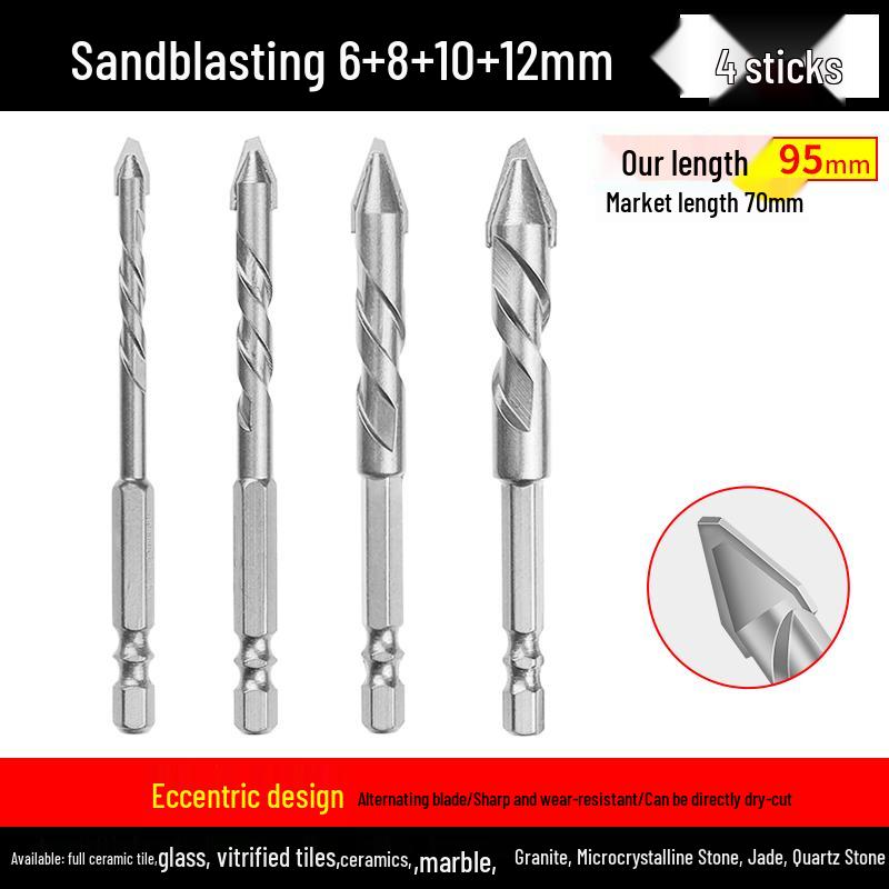 Eccentric Tilting Drill Bit for Marble and Concrete