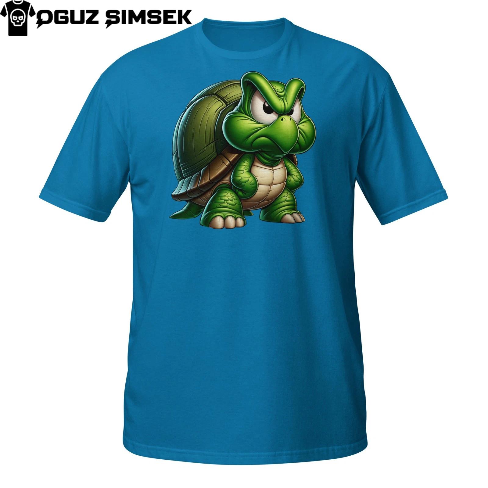 Grumpy Turtle T-Shirt Mens Womens Tees Top – Funny Angry Cartoon Animal Ocean Design M