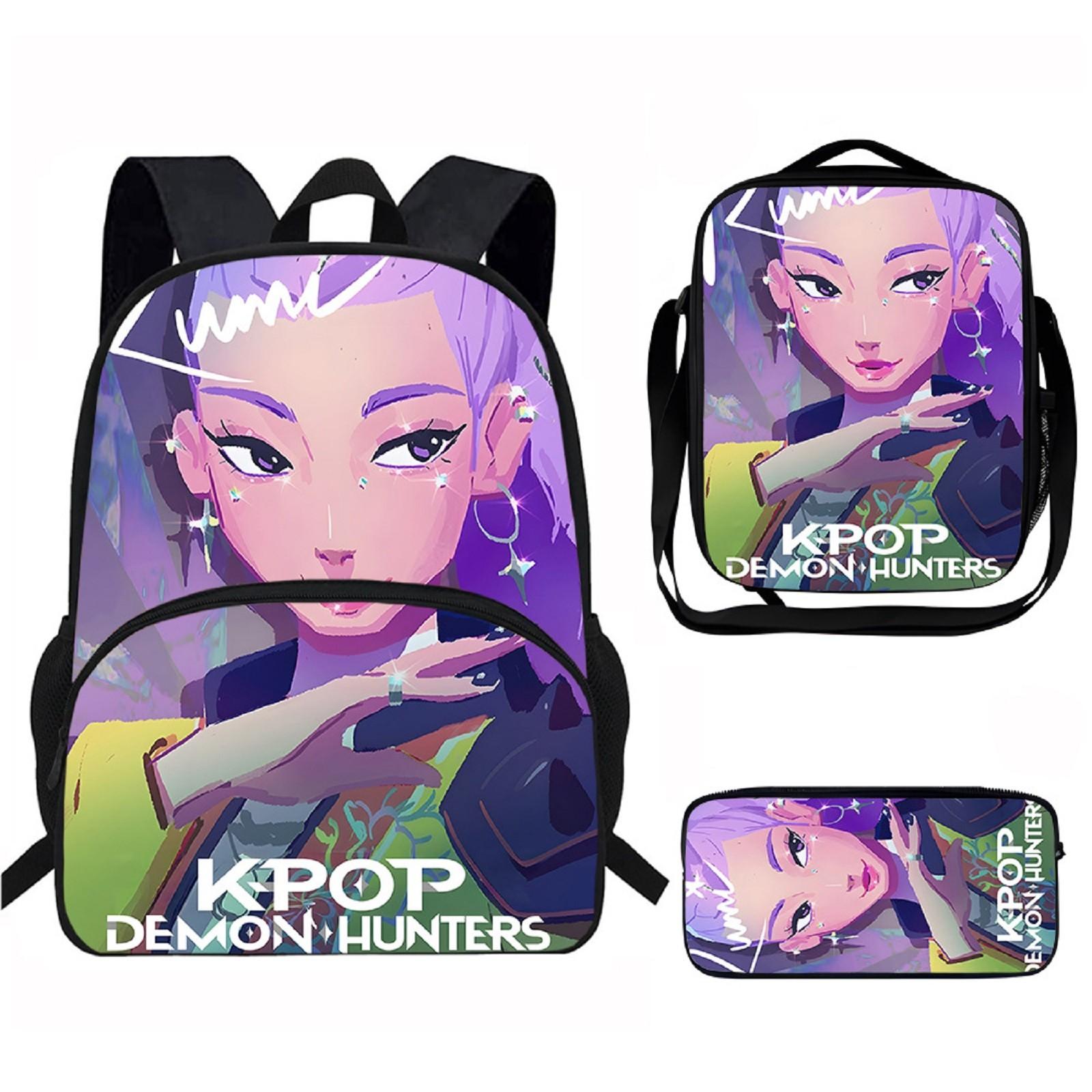 

Рюкзак для девочек Рюкзак для ученика начальной школы Рюкзак с принтом Детская сумка Сумка через плечо Пенал Набор из трех предметов One Size