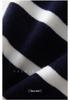 Black & White Striped Women's 100% Wool Long-Sleeve Round Neck Top