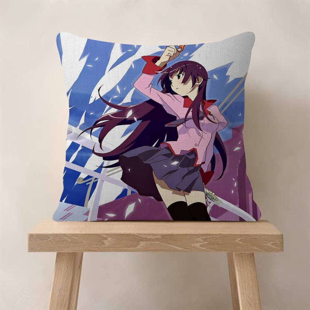 Monogatari Poster Classic Vintage 4545cm Cushion Cover Pillow Cover Decor Pillowcase Home Pillowcase For Couch Pillow