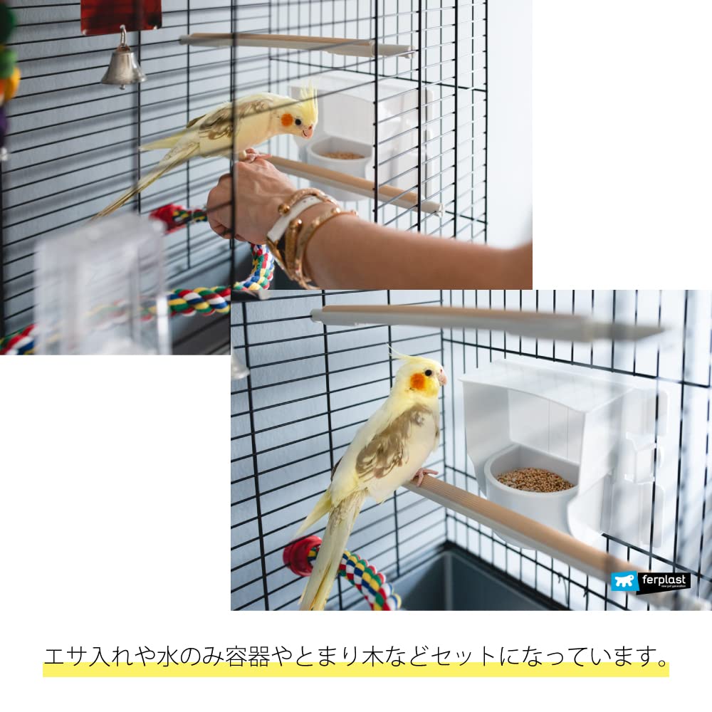 Large Bird Cage Greta Black Greta Black Full Set Budgie Cockatiel,