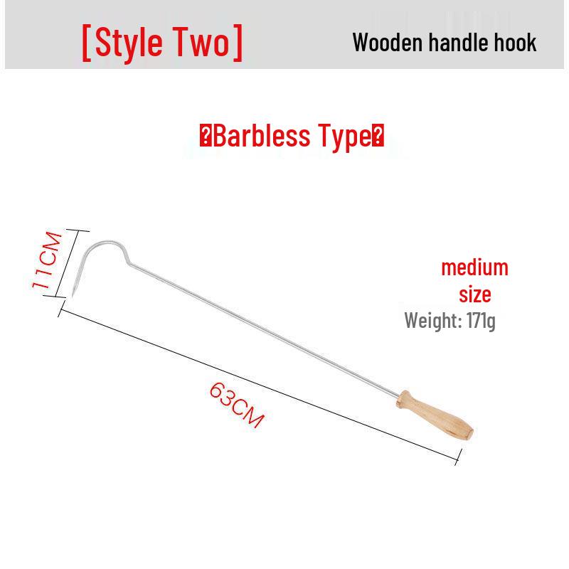 Retractable Fishing Gaffs: Rubber Handle, Aluminum Alloy Grabber, Wooden Options