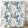 Blue Butterfly Shower Curtain Waterproof Fabric Bathroom Decor Custom Size Water Repellent Print Bath Tarpelling