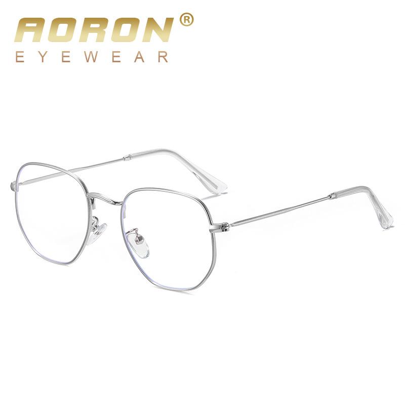 Men's Polygon Polarized Sunglasses - Colorful Metal Frame, Anti-UV, Anti-Blue Light, Flat Lens 3548