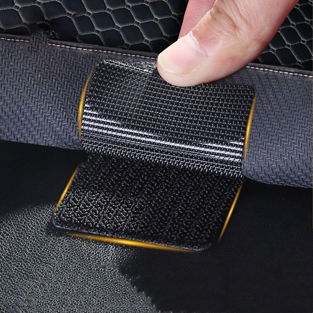 10Pcs Car Accessories Car Carpet Tape Strong Self Adhesive Universal Mat Fixing Stickers Multifunction Gripper Pad Fastener Hook