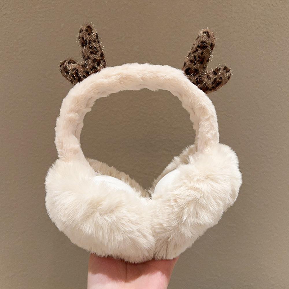 

Deer Antler Winter Earmuffs Ear Cap Imitation Fur Ear Cover Comfortable Plush Earmuffs Female Style 4