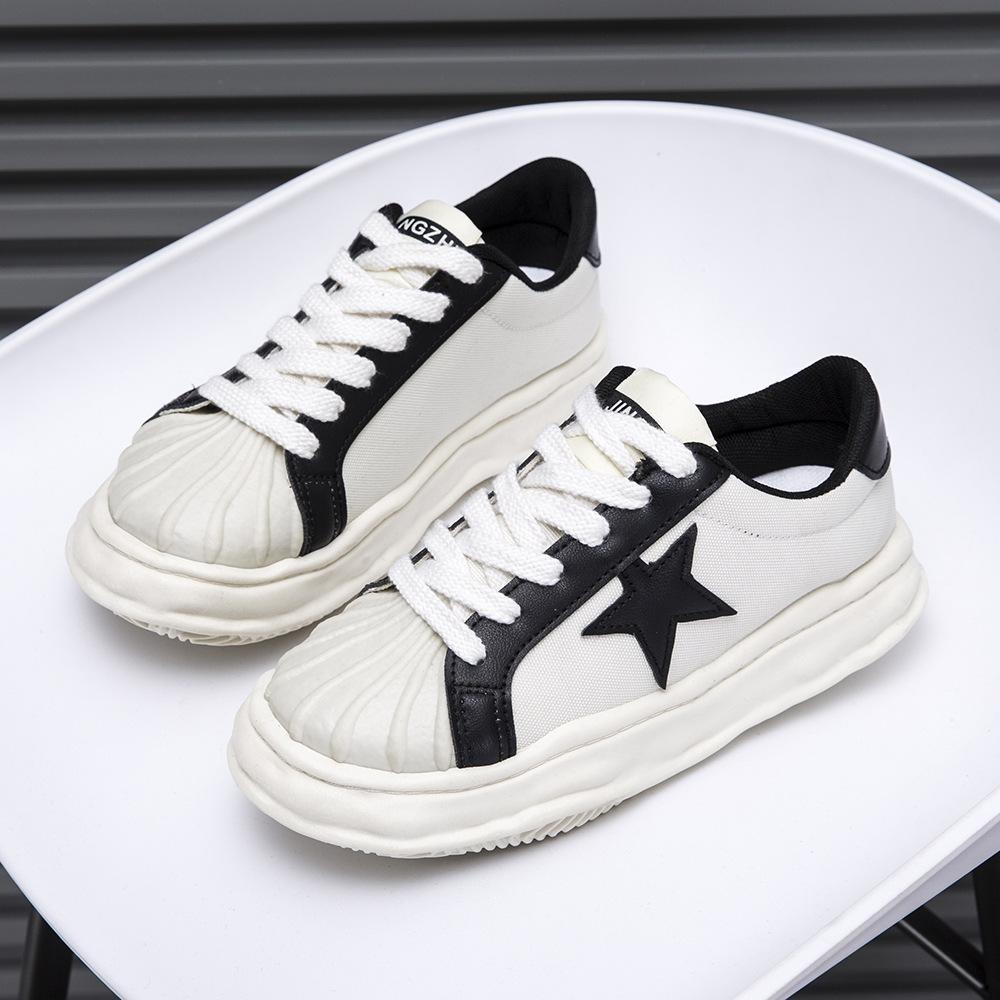 Sneakers XINGX Thick-Soled Casual Sneaker Women's Spring and Autumn Ins Trendy New Dissolved Shell Toe Canvas Shoes for Women