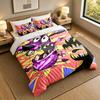 3Pcs Bedding SetCourage the Cowardly Dog Soft Bed Sheet and Two Pillowcases Home Bedroom Decor