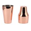 Stainless Steel Drink Shaker French Style 2 Section Martini Mixer Drink Shaker for Bar Home Camping Picnic Rose Gold