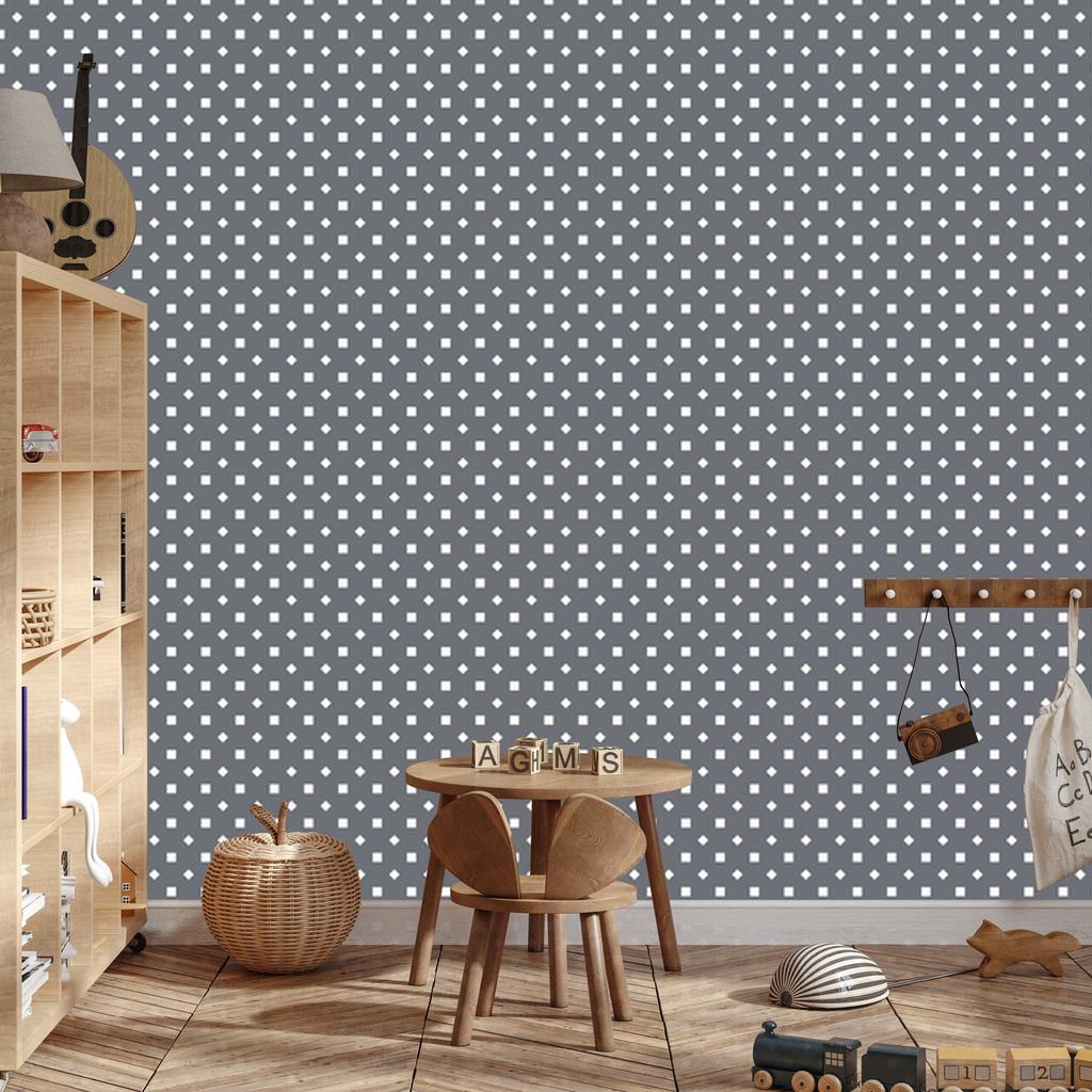 Dots Wallpaper, Gray Background, Gray Center, for Living Room and Bedroom, 50x1000