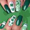 St. Patrick's Day Clover Heart Ballet False Nails
